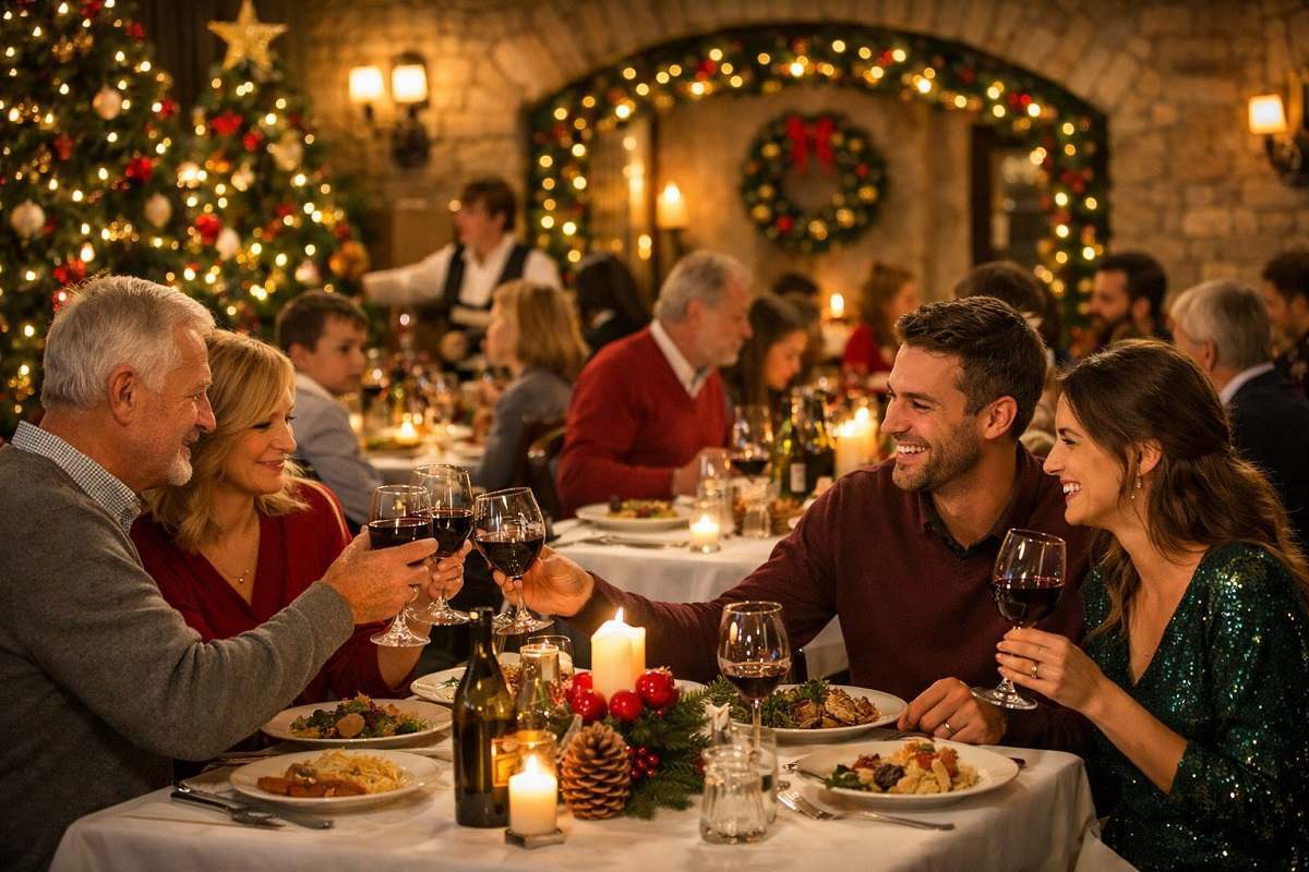 Natale 2025, 5,5 milioni al ristorante, 360 milioni bottiglie spumante. FIPE: 451 milioni euro in pranzi fuori. UIV: cresce domanda bollicine